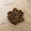 1pc Women's 6.5in Premium Satin Scrunchies Hair Ties, Black, White, Khaki, Brown, Elegant, Versatile, Minimalist, Solid Color