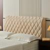 All-inclusive Super Soft Smooth Quilted Head Cover Thicken Velvet Headboard Cover Solid Color Bed Back Dust Protector Cover