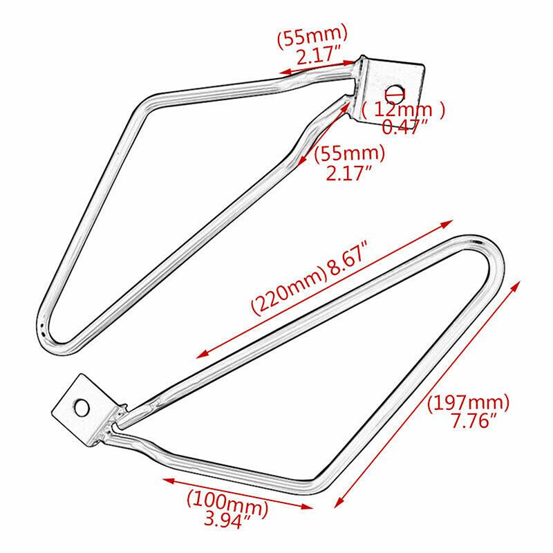 Motorcycle Black Saddle Bag Support Bars Mount Bracket Kit Fit for Harley Sportster 883 Iron XL883N,Dyna Fat Bob FXDF