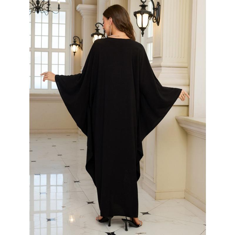 Moda damă primăvară toamnă cu imprimeu cu mâneci lungi cu decolteu în V talie lejeră rochii casual