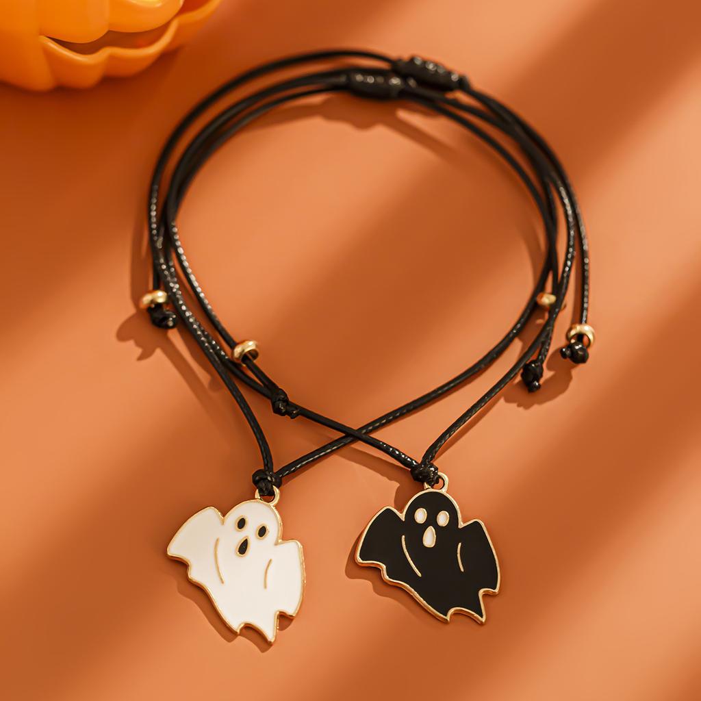 Halloween Ghost Pumpkin Cartoon Elements Funny Bracelet, Simple And Cute Pull Rope Jewelry