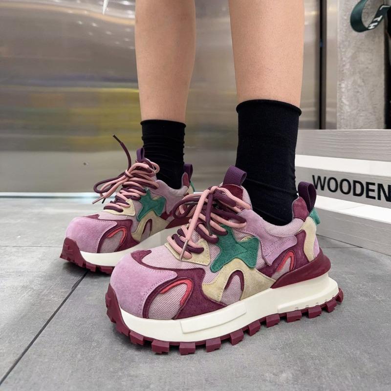 Sneakers, Women's Shoes, Autumn New Athleisure Shoes, Women's Thick Soles, Heightening Daddy Shoes, Women