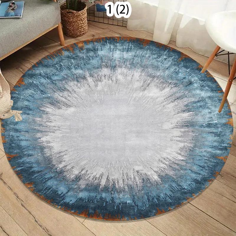 

Light Gray Wood Grain Radial Pattern Round Area Rug Natural Style Non-Slip Floor Carpet for Living Rooms Cozy Home Decor Areas 80X80CM