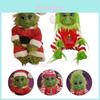 Adorável Boneco Grinch de 20cm Brinquedo de Pelúcia Perfeito para Decoração de Feriado