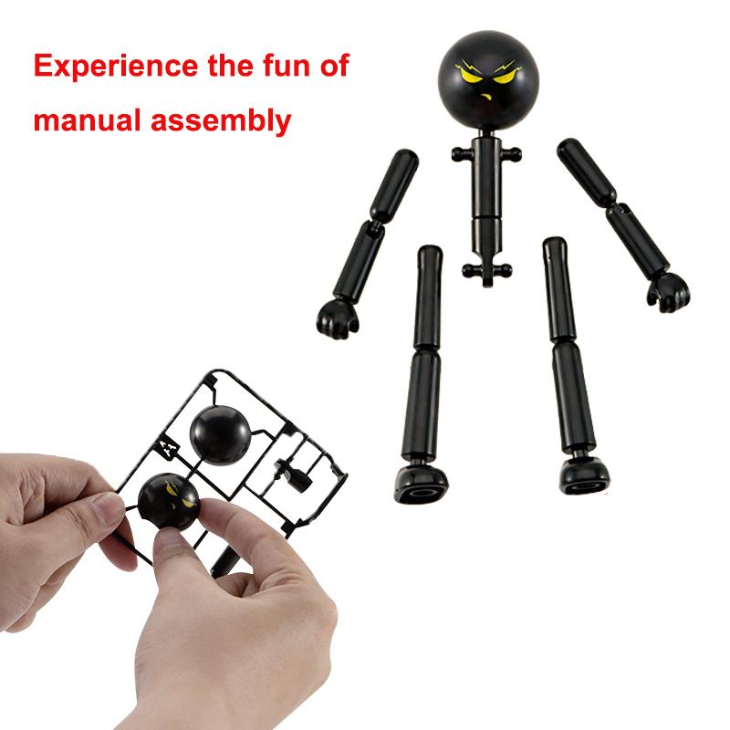 1 Set 3D Printing Mannequin Multi-jointed Stickman Toy Novelty Action Figure Stickman Assembled Robot Movable