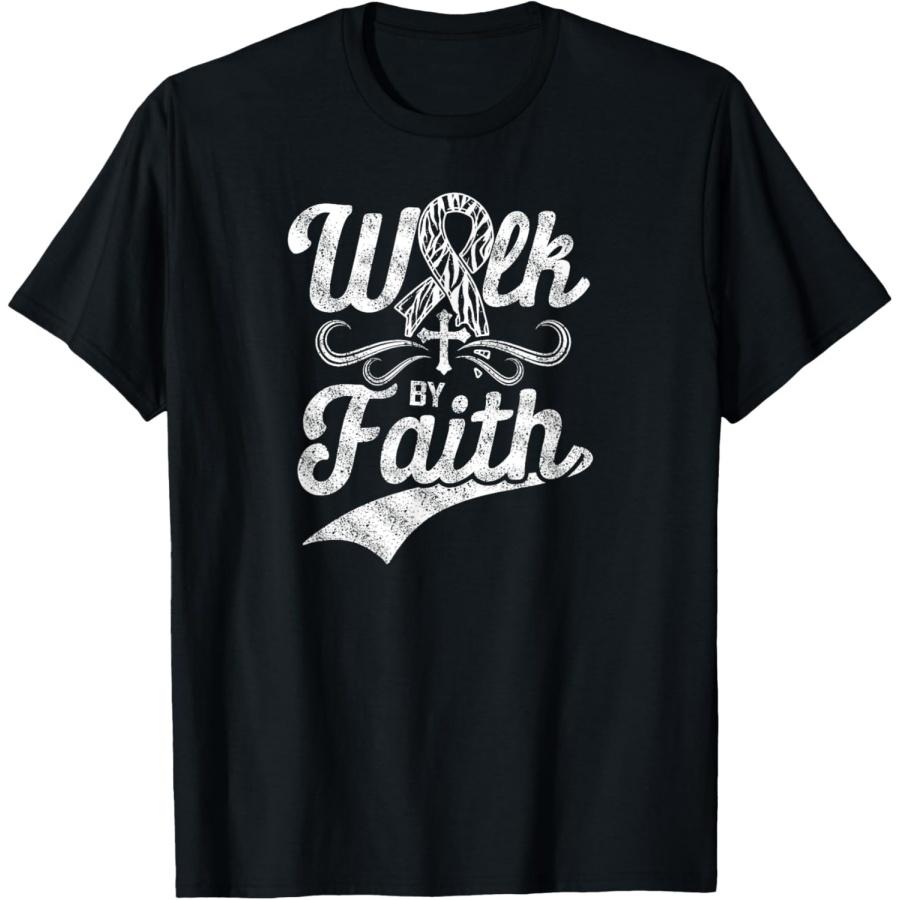 

Mindful Christian Religious Zebra Ribbon Carcinoid Cancer T-Shirt XXXXXL чорний