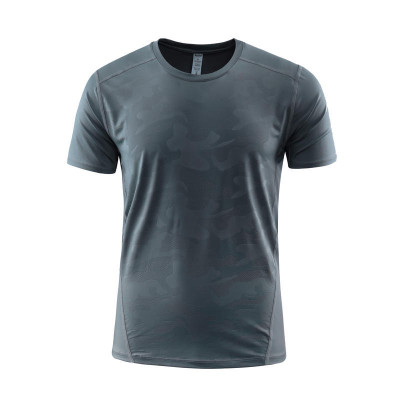 Krótki rękaw szybkoschniąca koszulka do biegania Okrągły dekolt fitness maraton krótki rękaw top
