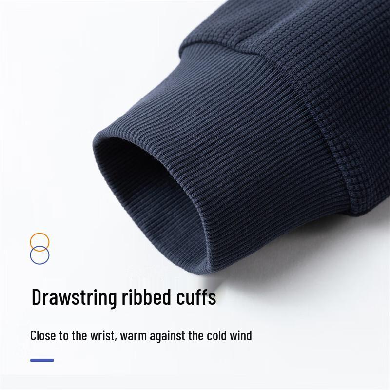 Shanshan Men's Luxury Silk Blend Waffle Knit Sweatshirt