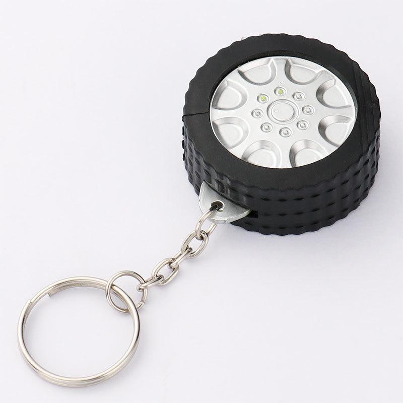 1M Tire-Type Mini Measuring Tape Gift Ruler Meter Imperial Keychain Measuring Tape Keychain