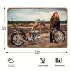 Blechschild Vintage Langlebige Metallplakette Wanddekor Zuhause Büro Bar Man Cave Chopper Motorrad Biker Mädchen Wandkunst