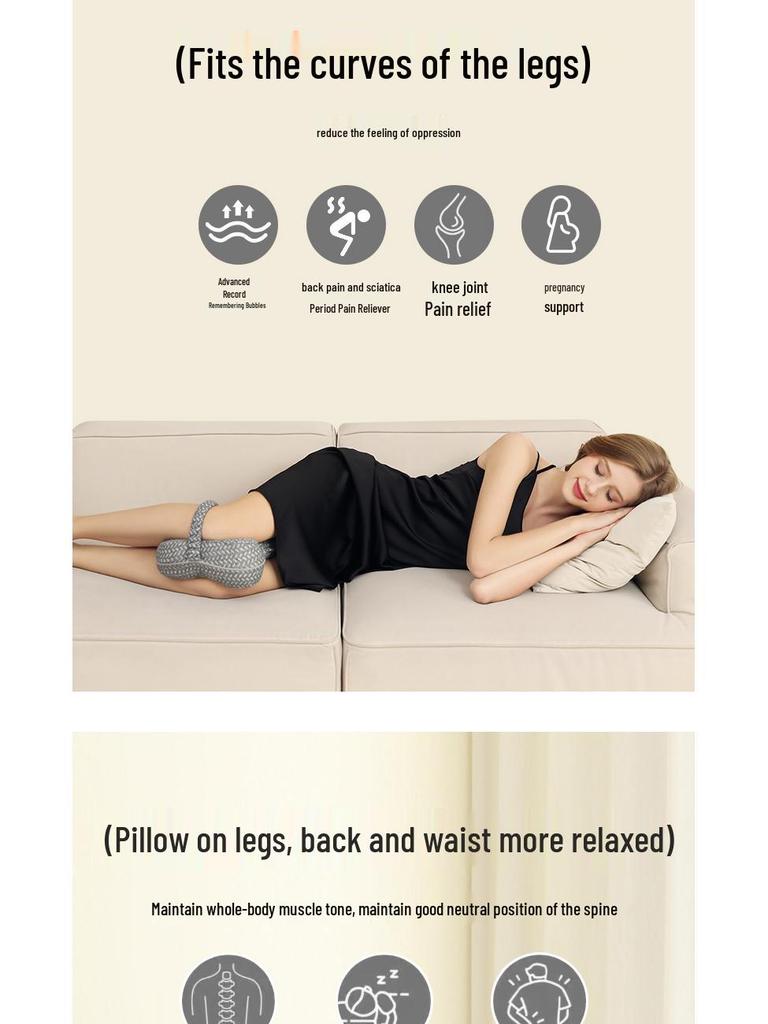 Exclusive Butterfly-Shaped Hollow Leg Pillow for Side Sleeping, Perfect for Pregnant Women and Men.