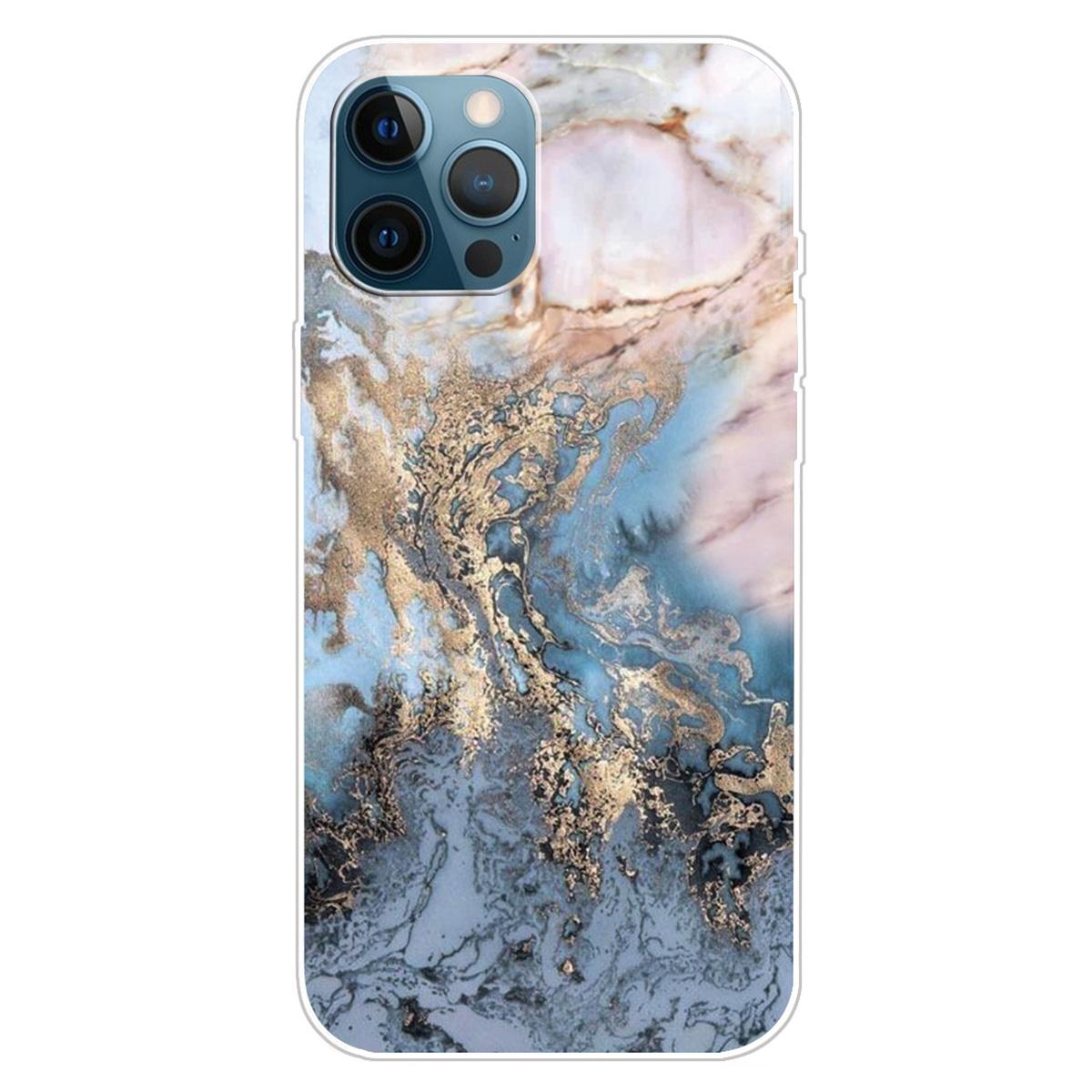 

For iPhone 16 Pro Case Abstract Marble Pattern Printing TPU Phone Cover Style T