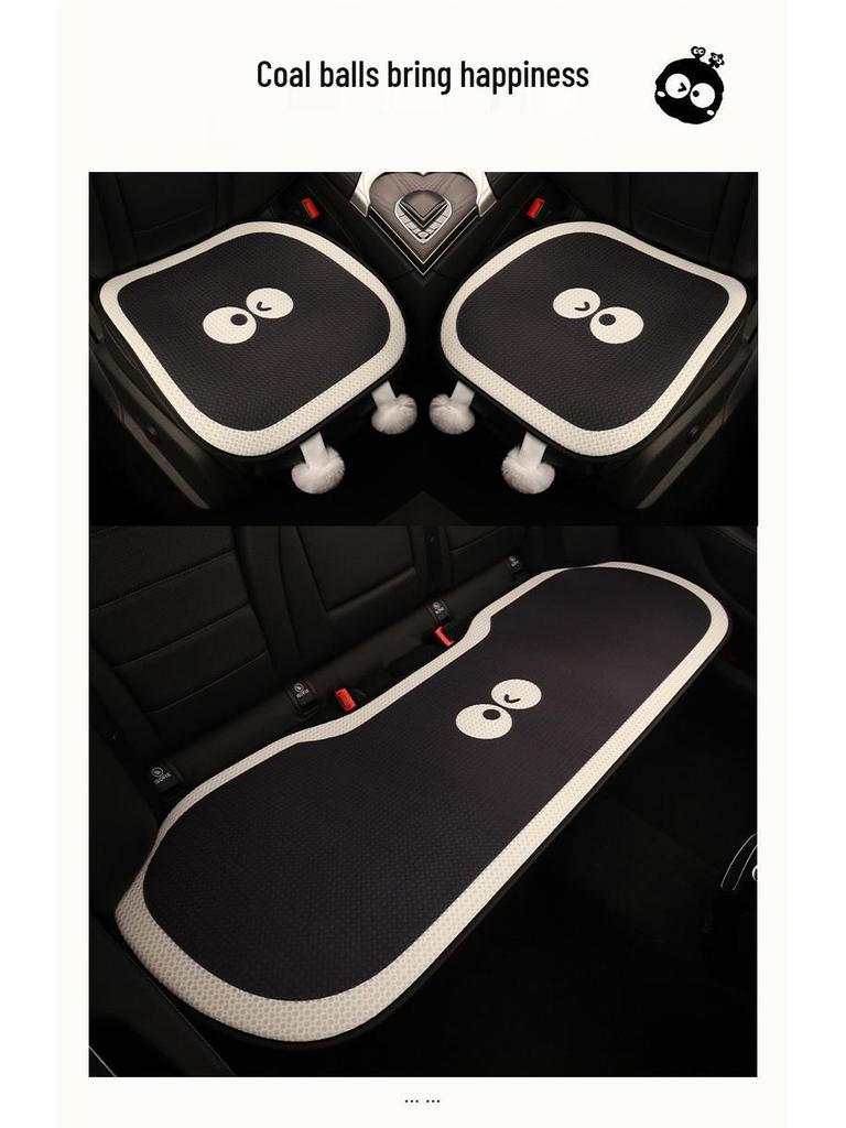 Cute Eyes & Feet Universal Car Seat Cushion for VW Golf, Sagitar, Tayron, T-Roc - All-Season Use.