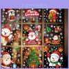 Autocollant mural en PVC flocon de neige de Noël avec Père Noël, rennes, bonhomme de neige pour décoration de fête
