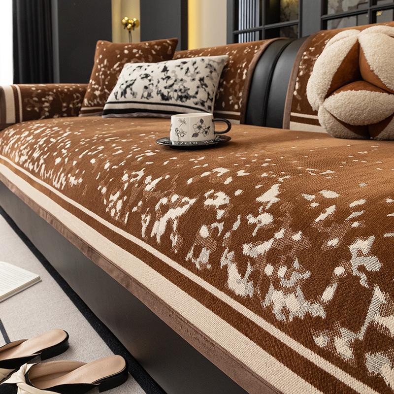 

Retro American Sofa Cover Cloth, A Whole Cover Towel, Universal In All Seasons New High-End Leather Cover Blanket Pad 70*70cm