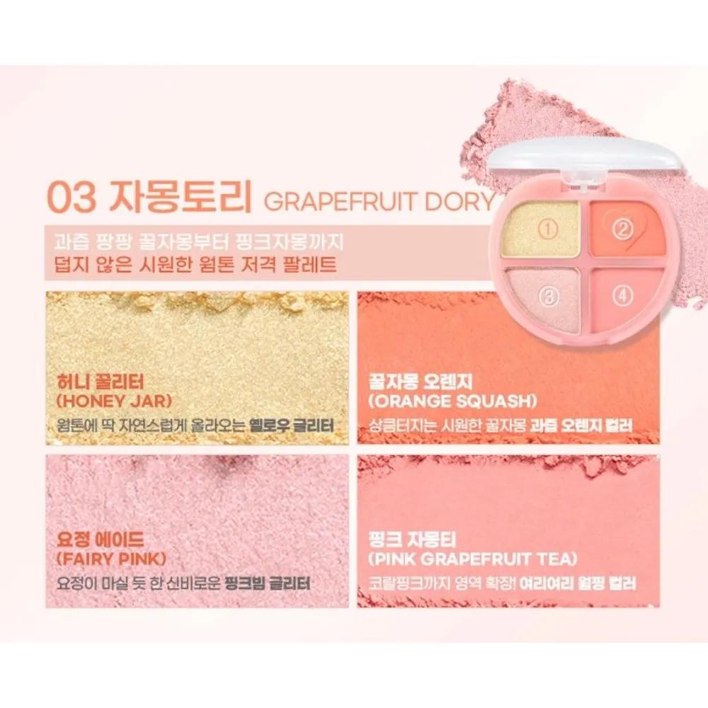 Colorgram Tintory Eyeshadow Palette 03 Grapefruit Tori X2