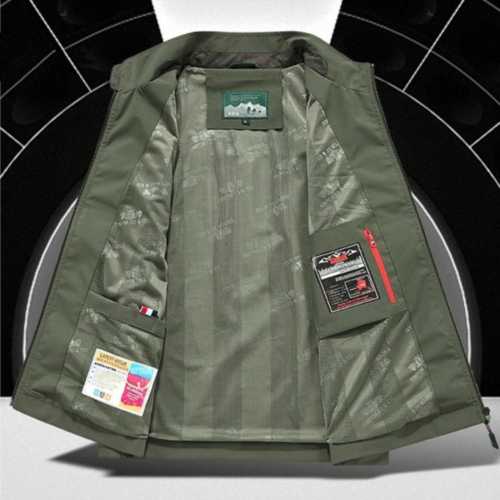 Summer Men Outdoor Breathable Sleeveless Vest Men Casual Multi Pocket Vest Man Cargo Safari Work Waistcoat Plus Size 6XL