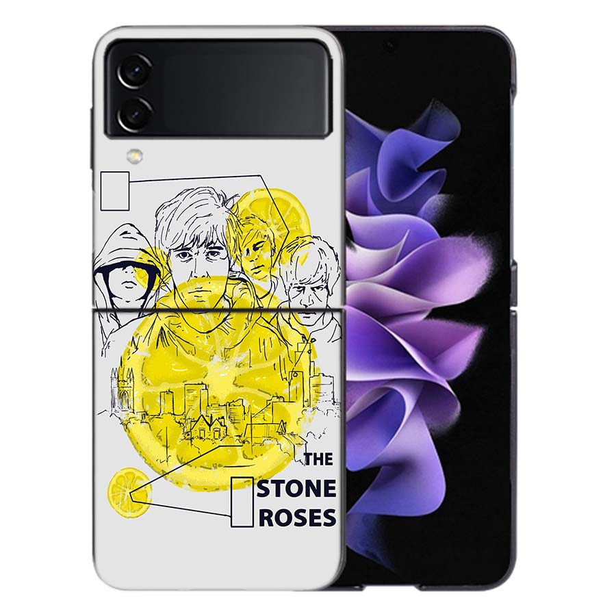 The Stone-R-Roses Phone Case For Samsung Z Flip 6 7 5G Galaxy Z Flip 5 4 3 5G Cases Shockproof Hard Cover TPU