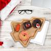 Festive Christmas Wooden Serving Board with Santa Claus and Tree Design for Bread Snacks Sushi and Dinner Plates Home Decor