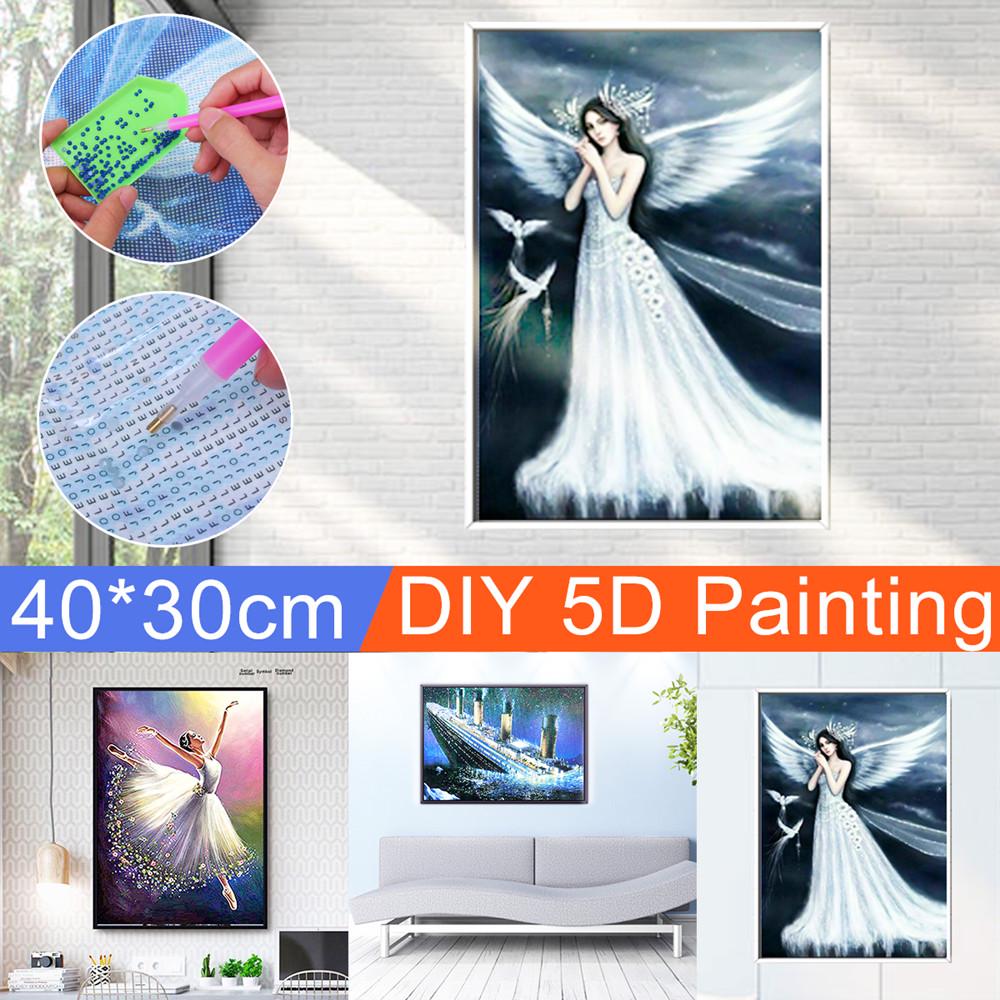Buy 5D DIY Diamond Painting Embroidery Cross Kits Full Drill Stitch ...