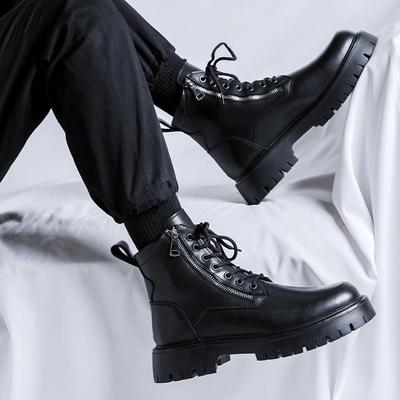 2024 Herren Herbst Mid-Tube Round-Toe Martin Boots mit dicker Sohle und mittlerem Absatz - Stil 1133-W