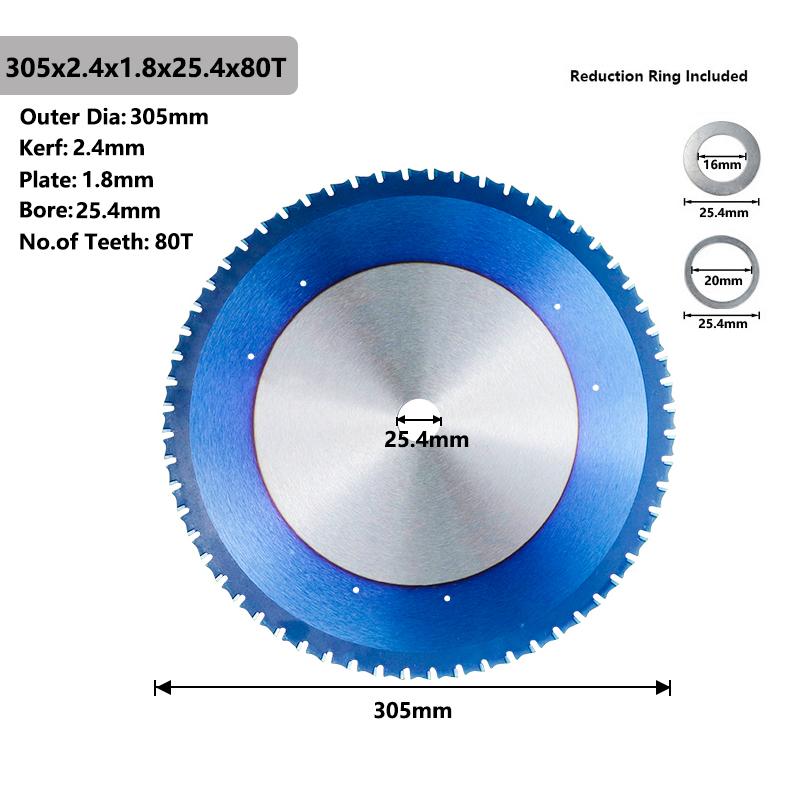 XCAN 180-305mm Circular Saw Blade Metal Cutting Disc 36/40/60/80T For Aluminum Iron Steel Metal Cutting Blade