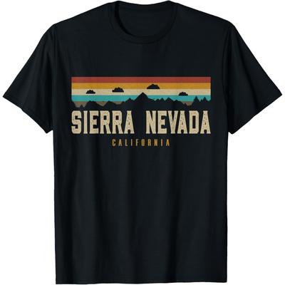 Sierra Nevada Vintage Mountains Hiking California Retro T-Shirt