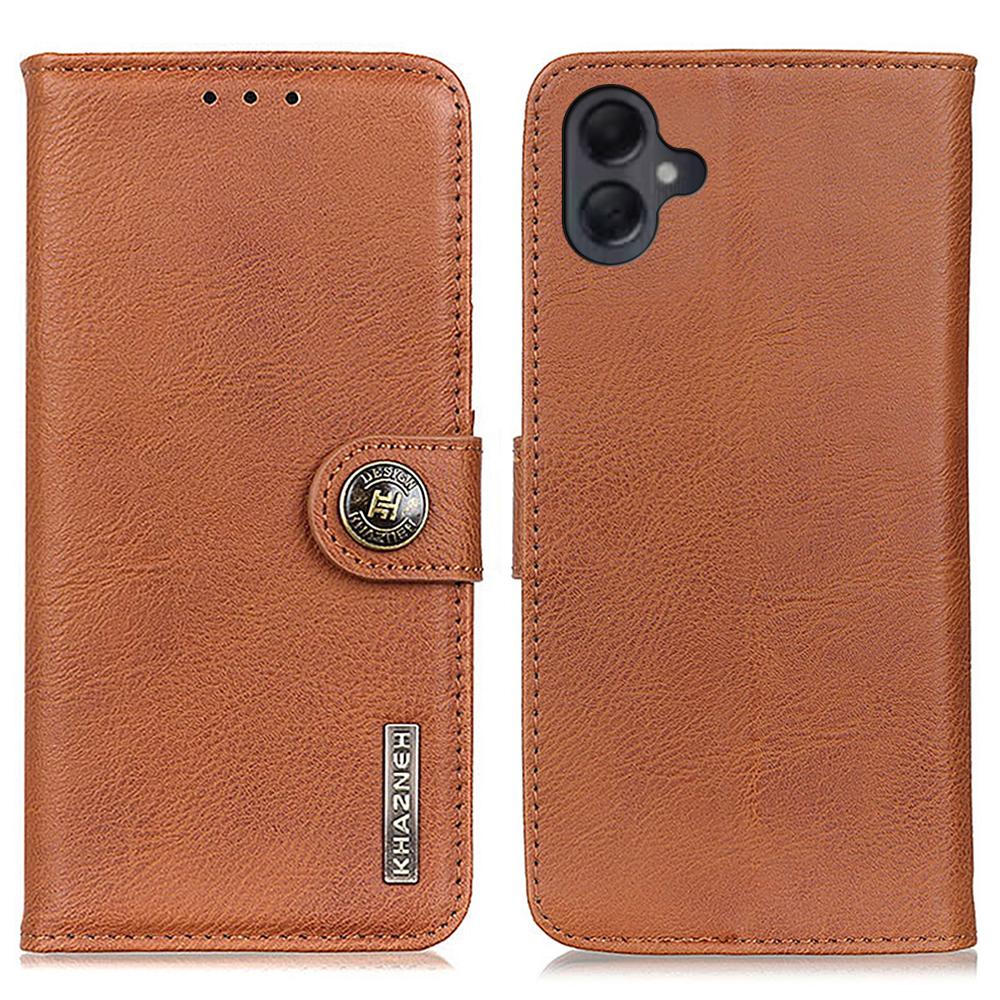 KHAZNEH For Samsung Galaxy A06 4G Wallet Case Cowhide Texture Leather Flip Phone Cover
