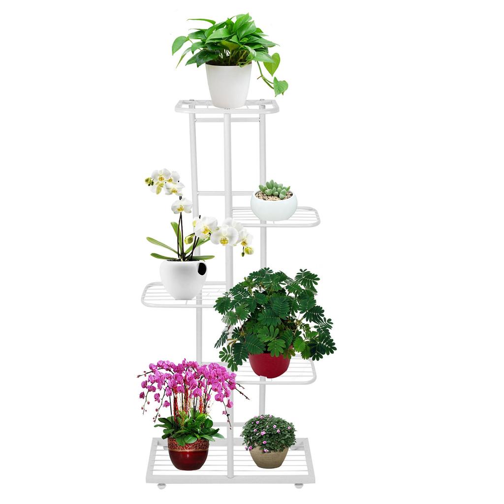 Indoor 5 Layer Flower Plant Stand Pots Display Shelf Rack Holder for Garden Balcony DecorationWhite