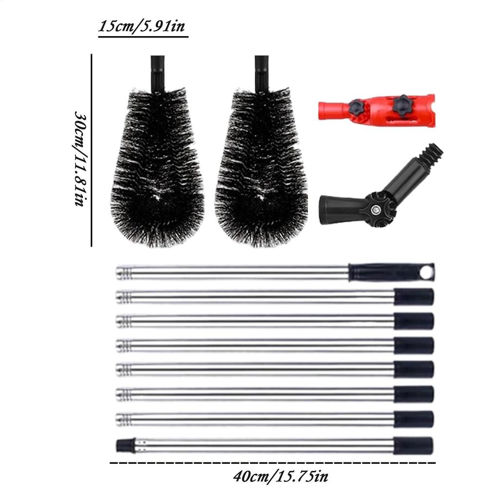 Gutter Cleaning Tools From The Ground Telescopic Gutter Cleaner Tool No Ladder Needed 10.5 Ft Long Reach Pole For Roof