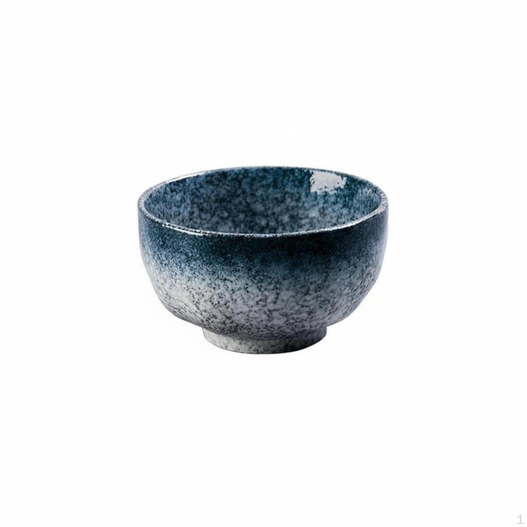 Japanese Ceramic Rice Bowl, Salad Plate, Fish Minimalist Home, Assorted Colors 4.5 inch