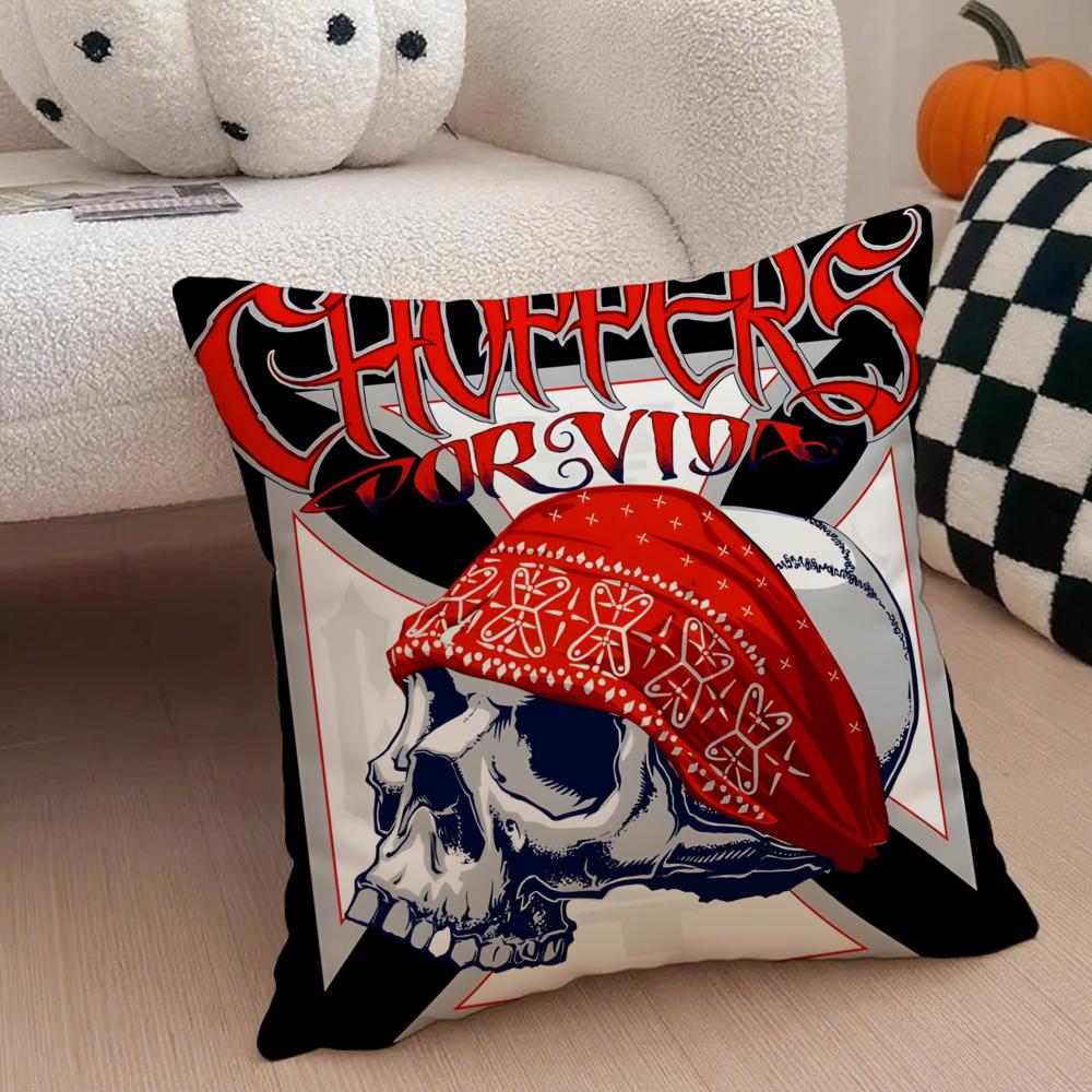 Brand Biker W-West Coast Choppers Cushion Cover Throw Pillow Cover Hidden Button Durable Polyester Chair Cushion