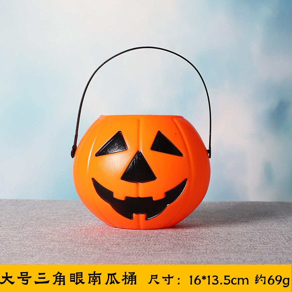 Halloween Pumpkin Bucket Candy Bucket Pumpkins Basket Snack Candy Tote Party Trick or Treat Props Halloweens Decoration Supplies