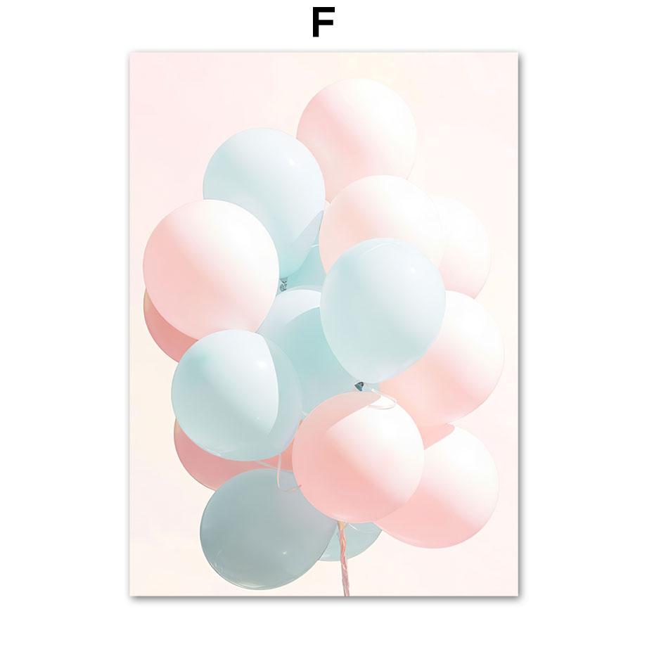 Pink Sea Ship Donut Lifebuoy Balloon Starfish Monstera Love Posters Nordic Wall Art Canvas Painting Living Room Home Decor