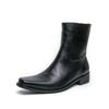 Fashion Brand Chelsea Men's Boots Men Comfortable Side Zipper High Top Boot Outdoor Classic Fashion British Style Pointed Knight Boots