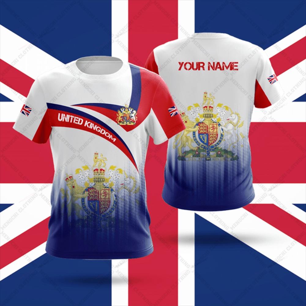 

Персонализируйте футболки с изображением сборной Англии по футболу, летняя спортивная одежда для мужчин, свободные футболки с коротким рукавом и круглым вырезом, повседневные топы 3XL