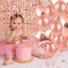 10/14/20pcs Rose Gold Party Confetti Sequin Balloon Accessories Heart Ballons