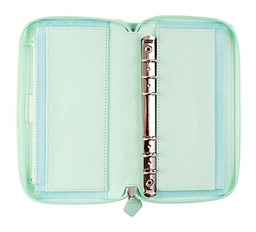 Filofax Saffiano Compact Zip System Organizer, Neo Mint, 028811, Offiziell importiert
