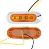 10pcs Amber DC 12V - 24V 4 LED Side Marker Indicator Lights Fit for Auto Car / Bus / Truck , Robust Car Indicator Lights