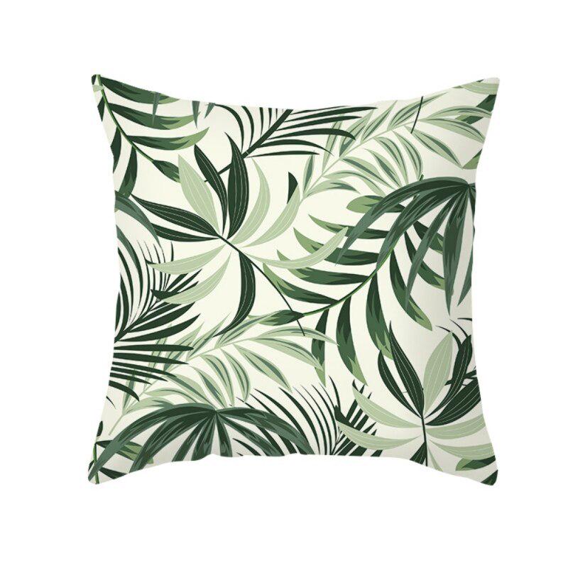 green leaf throw pillows