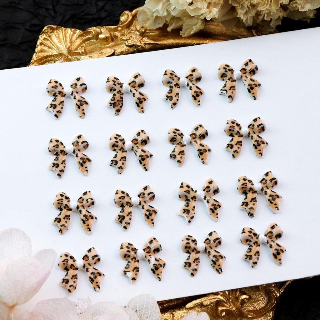 1Bag Pink Candy Ribbon Bows 3D Nail Charm Transparent Jelly Color Summer Nail Decoration Accessories DIY Manicure Decor Parts