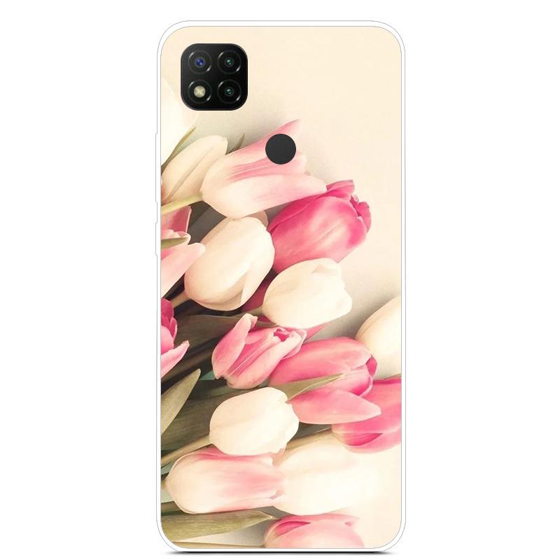 Cute Art Line Daisy Case For Xiaomi Redmi 9C Phone Case Slim Tpu Back Cover For Xiaomi Redmi 9C 9 C NFC Funda PocoC3 Soft Bumper