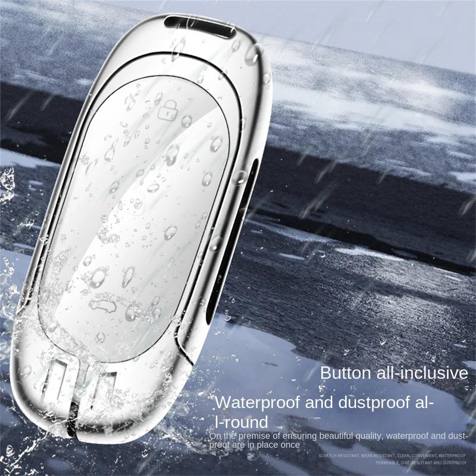New Zinc Alloy+Leather+Tpu Car Remote Key Bag Key Chain For Leading Ideal L7 L8 L9 Accessories