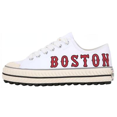 Playball New Chunky La Dodgers Slip Resistant, Abrasion Resistant, Lightweight Low Top Canvas Shoes Unisex White Sneakers 32SHP7011-43W