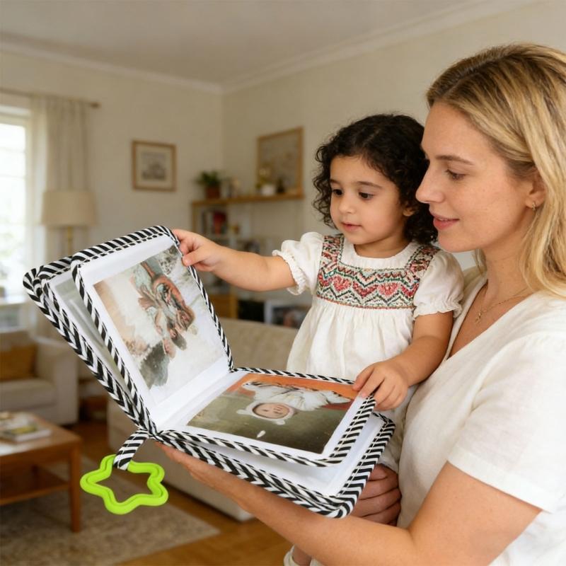 Soft Photo Cloth Book Baby's My Firsts Family Album My Firsts Book of Photos Baby Memory Album Holds 4×6 Pictures