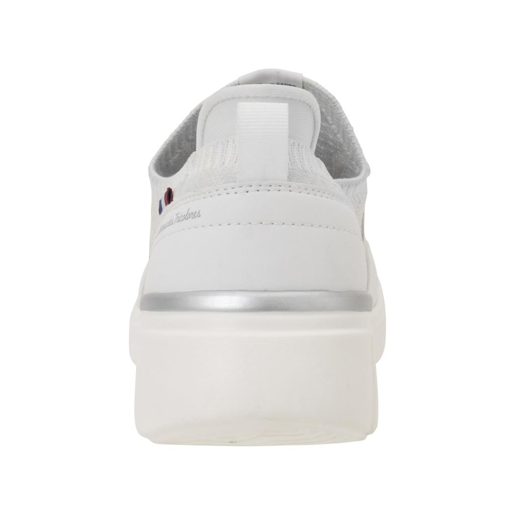 Coq Loire Easy to Put 3E Water White cm [Le Sportif] Slip-on Sneakers, On, Running, Wide, Equivalent, Repellent, Drawcord, Women's, (QL3XJC01WH) 24.0