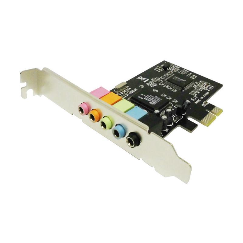 

4.1 PCIE Sound Card 4 Track Stereo Panel PCI-Express X1 PC Audio Adapter for Desktop PC Computer Volume Sound Effects Converter