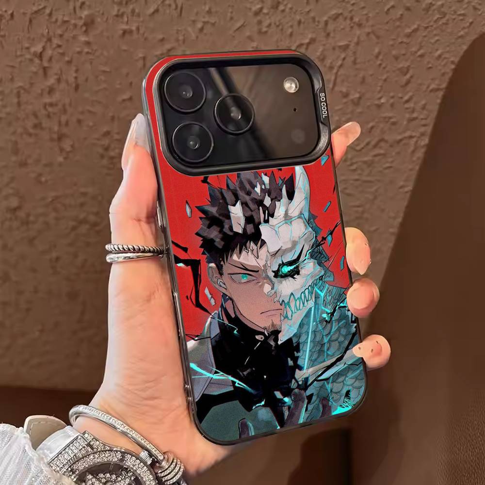 Hot K-Kaiju No8 Anime Phone Case For iPhone 17,16,15,14,13,12,11,Pro Max,Plus Candy Silver Cover