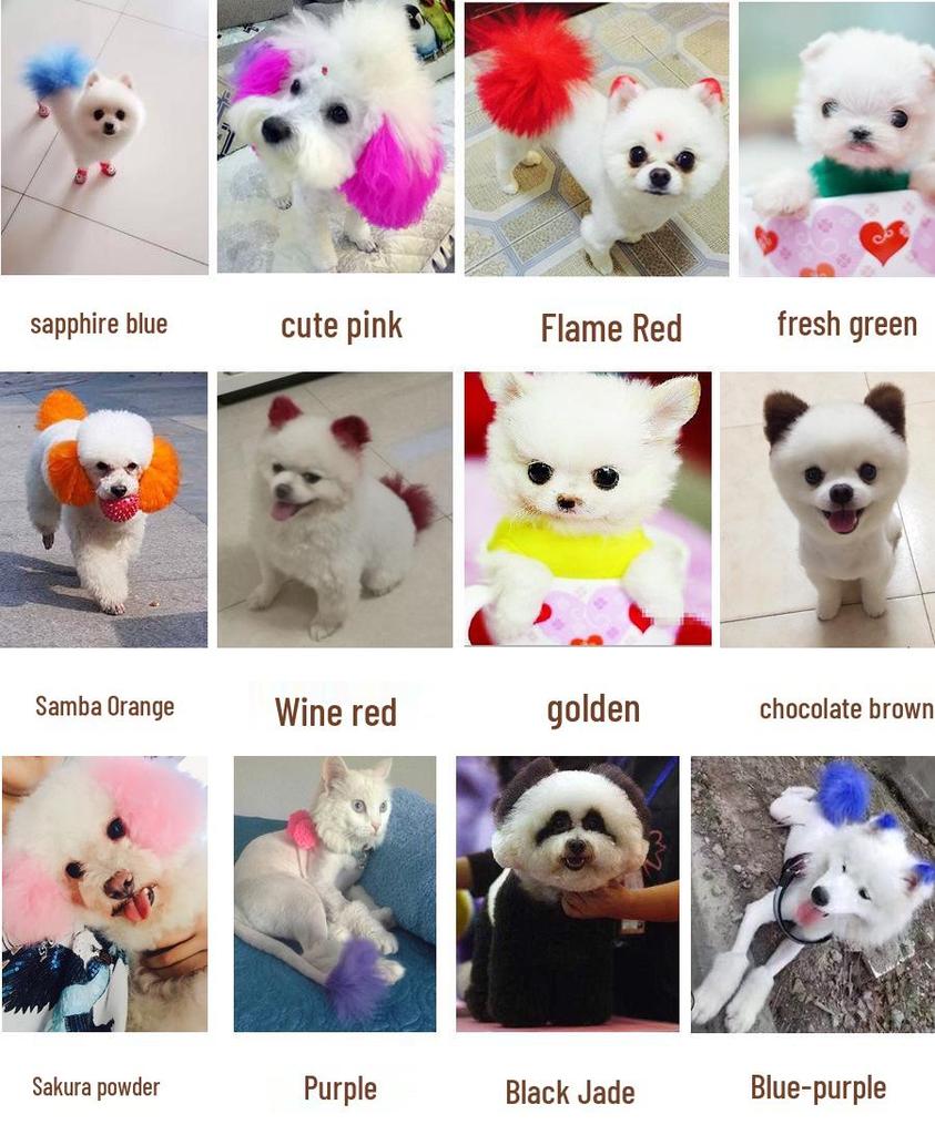 Tierhaar-Färbecreme für Hunde - Dunkle Farbe Behandlung & Schmutzentfernung