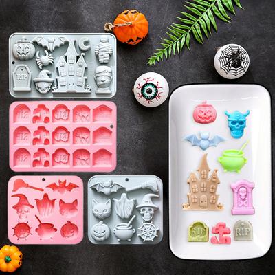 Halloween Silikonformen - Geister-/Kürbis-/Fledermaus-Designs | Zum Backen von Schokolade, Kuchen, Keksen & Seifenherstellung